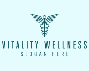 Medical Healthcare Caduceus logo design