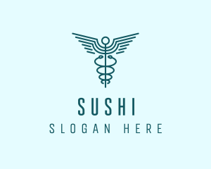 Medical Healthcare Caduceus logo design