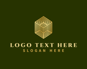 Vip - Luxury Geometric Cube logo design