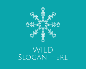Winter Star Snowflake Logo