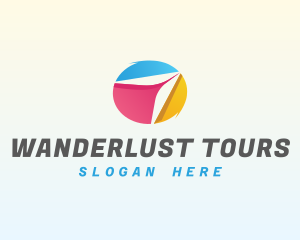 Paper Plane Travel Tour logo design