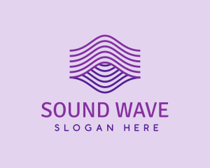 Abstract Wave Water Eye logo design