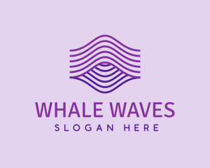 Abstract Wave Water Eye logo design