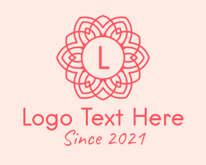 Cherry Blossom - Red Flower Letter logo design