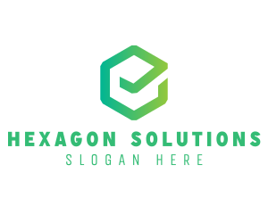 Hexagon - Hexagon Check Tick logo design