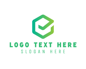 Task - Hexagon Check Tick logo design
