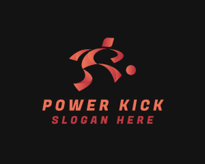 Kick - Football Soccer Athlete logo design