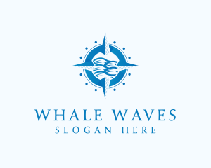 Compass Nautical Waves logo design