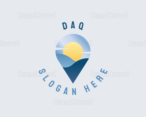 Mountain Travel Location Pin Logo