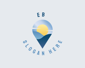 Mountain Travel Location Pin Logo