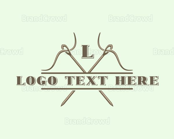 Sewing Needle Tailoring Logo