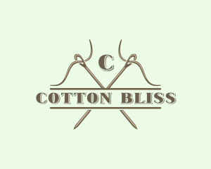 Cotton - Sewing Needle Tailoring logo design