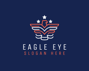 Patriotic Eagle Star logo design