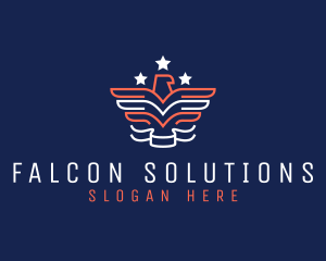 Patriotic Eagle Star logo design