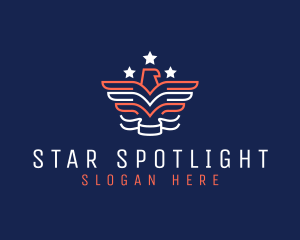 Patriotic Eagle Star logo design