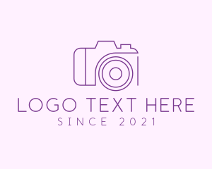 Photo Filter - Purple Professional Camera logo design