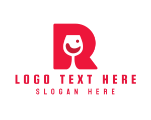 Wine - Wine Letter R logo design