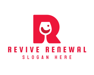 Wine Letter R logo design