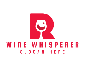 Sommelier - Wine Letter R logo design