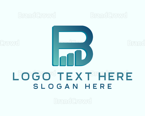 Business Graph Letter B Logo