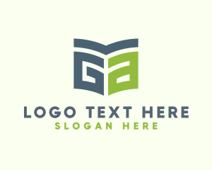 Letter Ga - Modern Library Book logo design