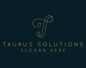 Elegant Boutique Letter T logo design