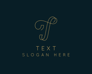 Elegant Boutique Letter T logo design