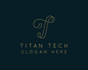 Elegant Boutique Letter T logo design