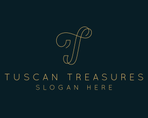 Elegant Boutique Letter T logo design