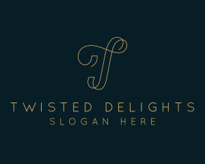 Elegant Boutique Letter T logo design