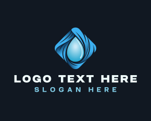 Droplet - Water Droplet Wave logo design