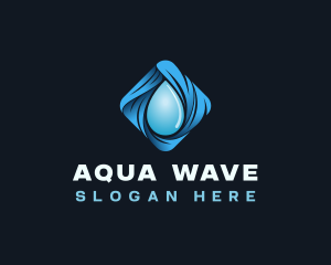 Water Droplet Wave Logo