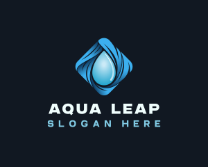 Water Droplet Wave logo design