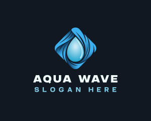 Droplet - Water Droplet Wave logo design