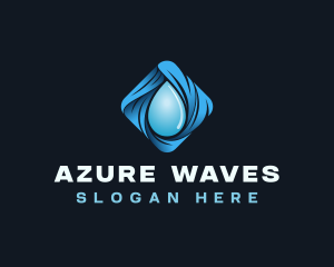 Water Droplet Wave logo design