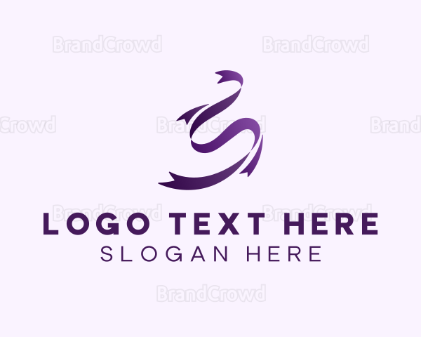 Ribbon Business Letter S Logo