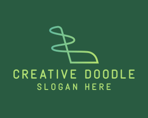 Doodle - Gradient Doodle Ribbon logo design