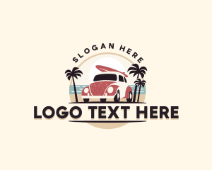 Transportation - Beach Travel Car logo design