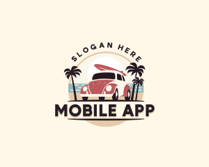 Beach Travel Car Logo