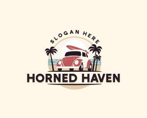 Beach Travel Car logo design