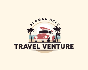 Beach Travel Car logo design