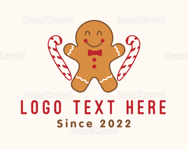 Gingerbread Man Candy Logo