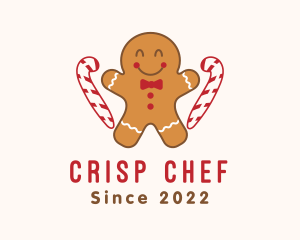 Gingerbread Man Candy logo design