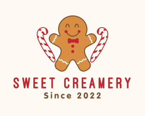 Gingerbread Man Candy logo design