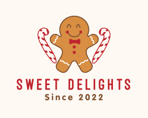 Gingerbread Man Candy logo design