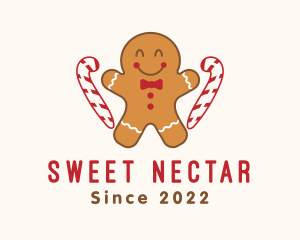 Gingerbread Man Candy logo design