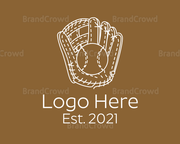 Baseball Glove Ball Logo