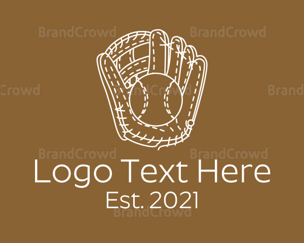 Baseball Glove Ball Logo