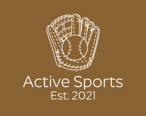 Baseball Glove Ball logo design