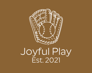 Playing - Baseball Glove Ball logo design